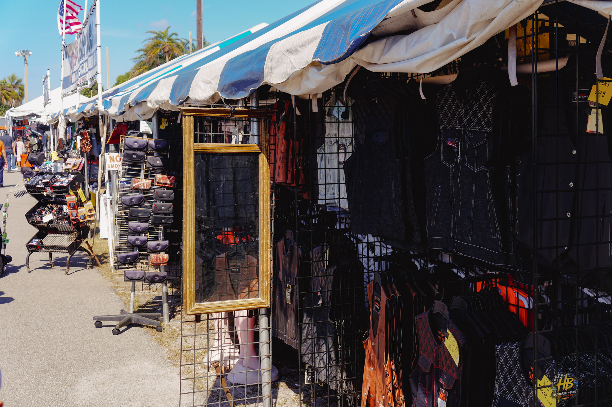 Vendor row and crowd walkway